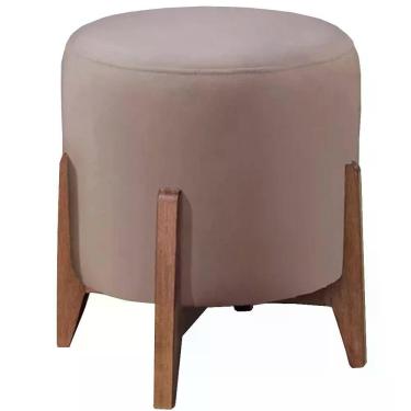 Imagem de Puf Puff Para Sala Lhor Veludo Rose Rm Rose