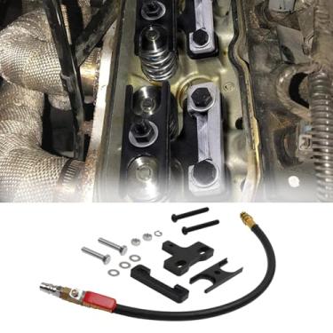 Imagem de zzchzrr Kit de ferramentas de compressor de mola de válvula 67605 com mangueira de retenção de válvula de ar – Compatível com motores GM 4.8L 5.3L 5.7L 6.0L 6.2L LS1 LS2 LS3 LS6 – Compressor