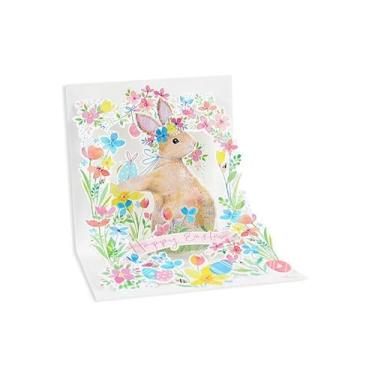 Imagem de FIAMR Cartão de felicitações pop-up 3D, cartão de visitas de corte de papel multicamadas, design de cena pop-up aberto, estampas fofas expressam a atmosfera festiva - com envelope e etiqueta em branco