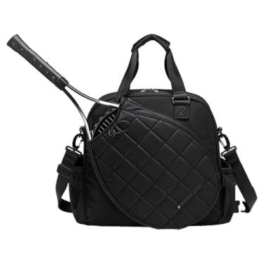 Imagem de Bolsa de ombro, raquete de tênis versátil: alça ajustável, bolsa esportiva dobrável de grande capacidade, impermeável para caminhadas, ciclismo, academia, atividades ao ar livre para homens e mulheres