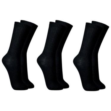 Imagem de Meia Lupo Sport Cano Longo 3292-089 C/3, Preto, Preto, Preto, 41-44