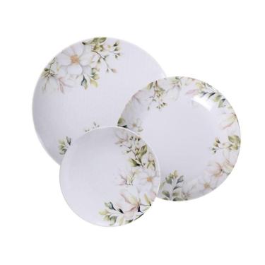 Imagem de Jogo De Pratos Tramontina Magnólia Em Porcelana Decorada 12 Peças