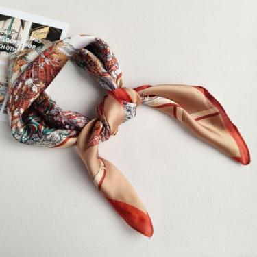 Imagem de Xales elegantes de pashmina de seda vintage – Versáteis, elegantes xales quadrados pashmina, lenço de cabeça, pescoço, moda 43