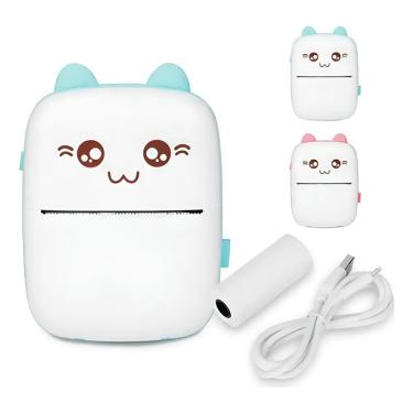 Imagem de Impressora Gatinho Compacta Bluetooth - Mini Printer