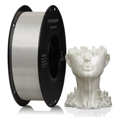 Imagem de Filamento PLA 1,75 mm, filamento de impressora TINMORRY 3D, 1 kg (2,2 lbs), compatível com impressora 3D Bambu FDM, branco seda