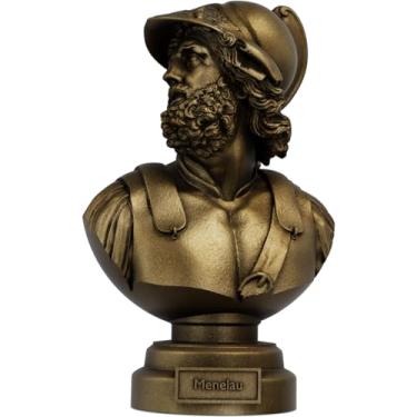 Imagem de Estátua Busto Menelau - Rei Grego (Cor Ouro Velho)