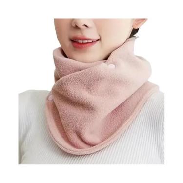 Imagem de Cachecol De Lã De Cordeiro Quente Para Inverno Feminino, Protetor De P