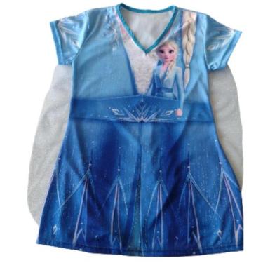Imagem de Fantasia Infantil Menina Frozen Elsa - Genérica, Azul, PP