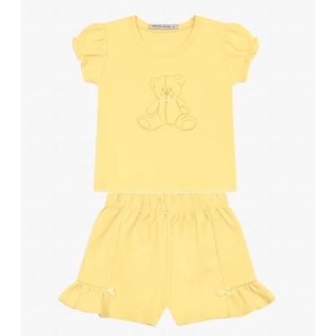 Imagem de Conjunto Infantil Blusa com Shorts Trick Nick Amarelo, G, Amarelo