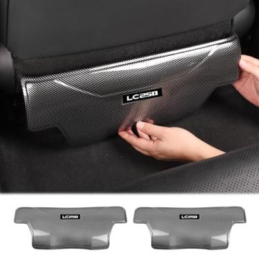 Imagem de Pacote com 2 placas de proteção de assento padrão de fibra de carbono para Toyota 2024 2025 Land Cruiser 1958 250 Primeira edição Prado Lc250 Acessórios de modificação de painel decorativo interno