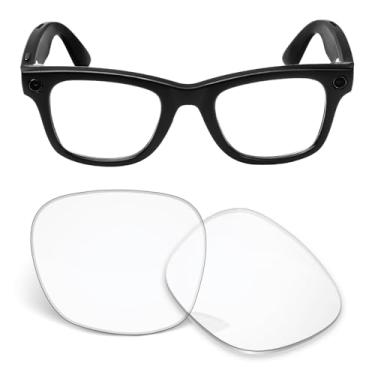 Imagem de Biyxpiv Lentes de substituição de 1,5 mm compatíveis com óculos de sol inteligentes Ray-Ban Meta Wayfarer (Gen2) RW4012 50 mm, Cristal HD