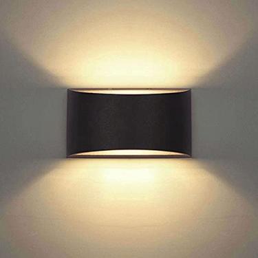 Imagem de Arandela de parede LED para ambientes internos com iluminação direcionada para cima e para baixo, luminária de cabeceira, 7W, em alumínio, para sala de estar, quarto, corredor, decoração de