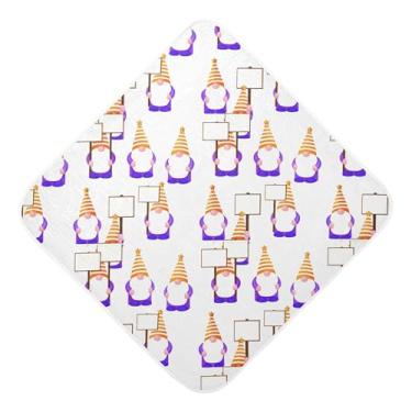 Imagem de Burbuja Toalha de banho de bebê Cartoon Gnomos - Toalha com capuz de musselina macia e absorvente para recém-nascidos e bebês, 76 x 76 cm