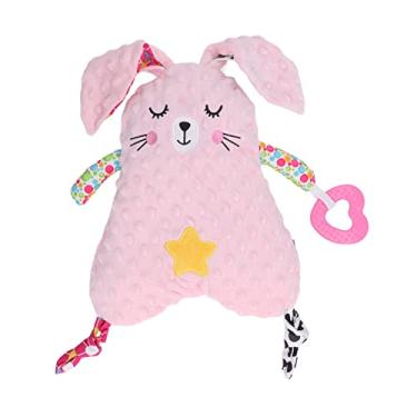 Imagem de Cobertor macio de veludo para bebês, algodão, inquebrável, lavável, companheiro de dormir, cobertor de segurança para recém-nascidos (Coelhinho)