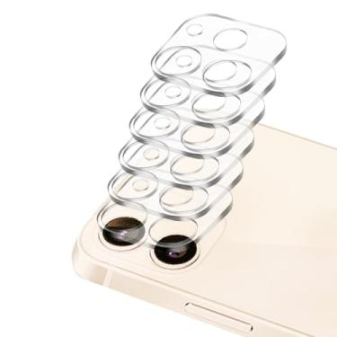 Imagem de Protetor de lente de câmera para iPhone 12 de 6,1 polegadas, vidro temperado 9H, transparente HD, antiarranhões, compatível com capas, não afeta fotos noturnas, pacote com 6