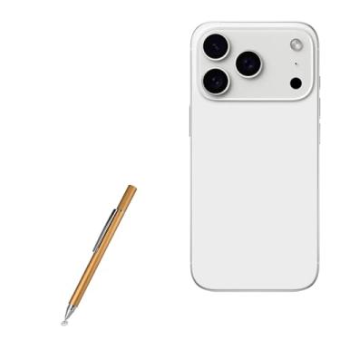 Imagem de BoxWave Caneta Stylus compatível com Apple iPhone 17 Pro - Caneta capacitiva FineTouch, caneta Stylus super precisa - champanhe dourado