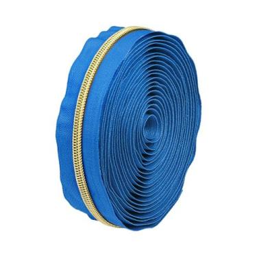 Imagem de Conjunto De Zíper De Nylon Cor Dopamina 45m Com 10 Puxadores Dentes Do