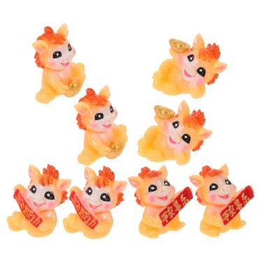 Imagem de Kisangel Conjunto de 8 Miniaturas de Cavalos Em Resina, Representando O Ano Do Cavalo Chinês de 2026. Enfeites de Animais da Sorte Do Zodíaco Chinês para Decoração de Casa No Ano Lunar.