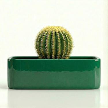 Imagem de Genérico Vaso Quadrado para Plantas Internas, GG, Cinza, Plástico, Liso/Simples, Formato Quadrado, Chão, Vaso de Plantas, 15x12x11 cm