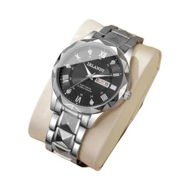 Imagem de Relógio De Luxo Masculino Com Pulseira De Aço Inoxidável Mostrador Rom