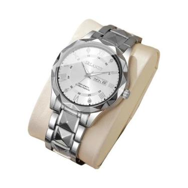 Imagem de Relógio De Luxo Masculino Com Pulseira De Aço Inoxidável Mostrador Rom