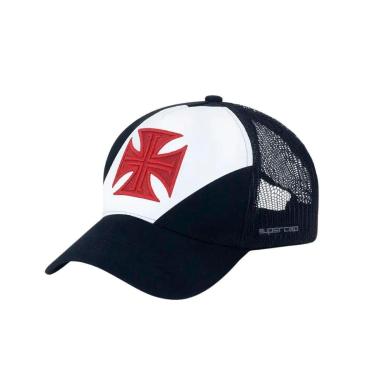 Imagem de Boné Supercap Vasco Da Gama Infantil Tela Logo Frontal Central Licenciado Preto-Masculino