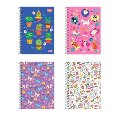 Imagem de Caderno Espiral D+ Feminino 96 Folhas 1/4 Capa Dura