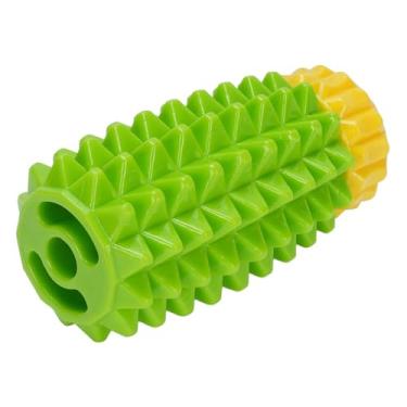 Imagem de Cryfokt Brinquedo Atraente para Mastigar Cachorro de Abacaxi, Material Resistente, Limpeza de Dentes para Cães Pequenos, Médios e Grandes (Verde Amarelo)