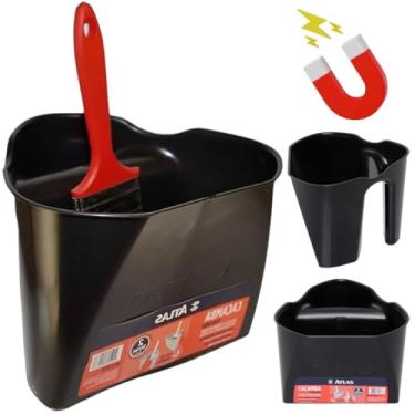 Imagem de Caçamba de Mão Para Pintura 2L Plástica Com Clip Magnético | Atlas