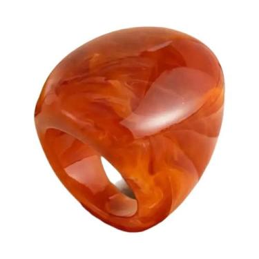 Imagem de Anel Largo De Resina Geométrica Boho Feminino 6 Estilos Joias De Festa