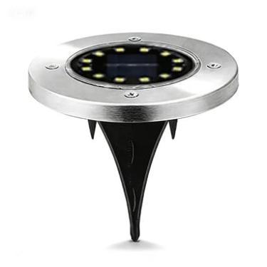 Imagem de Kit de Luz Solar de Piso 12 LEDs, Iluminação de Caminho Jardim À Prova d'Água IP65, Luminária Externa para Jardim e Passagem(12 Led Branco Frio (8PÇ))