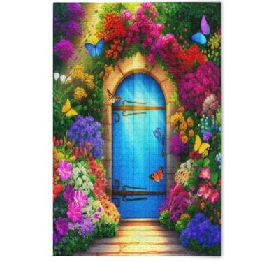 Imagem de Quebra-cabeça 500 peças adulto conto de fadas azul flores coloridas jogo engraçado presentes tecnológicos paisagem cenários arte arte animal impressão, 500 peças, 52 cm x 37,8 cm