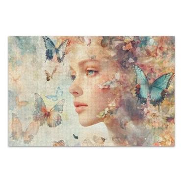 Imagem de Quebra-cabeças de borboletas de beleza para adultos, 1000 peças, quebra-cabeças para adultos, jogos educativos