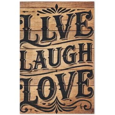 Imagem de Quebra-cabeça Live Laugh Love Print 1000 peças adulto paisagem quebra-cabeça rígido engraçado, 75 x 40 centímetros