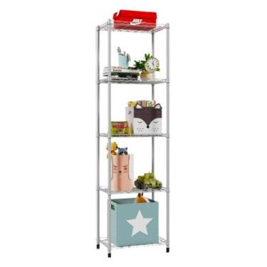 Imagem de Estante de Aço Quadrada 5 Prateleiras Altura Ajusável - Uteall