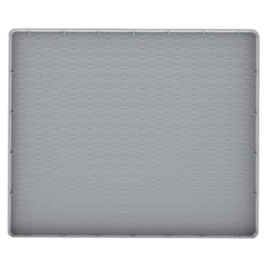 Imagem de YWJLQH Tapete de silicone para geladeira e freezer, multiuso, à prova de vazamentos e derramamentos, ideal para eletrodomésticos. Bandeja coletora de, Cinza