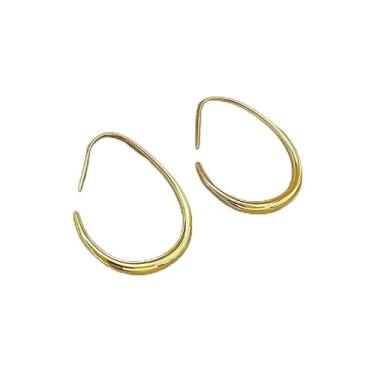 Imagem de 1 par de gancho de orelha elegante minimalista para mulheres, joia fina, presente para brincos