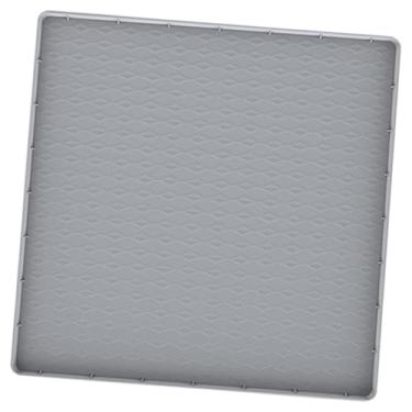 Imagem de IEUDNS Tapete para geladeira com bandeja coletora de, prático, multifuncional, antiderrapante, para proteção de eletrodomésticos e evita derramamento, Cinza