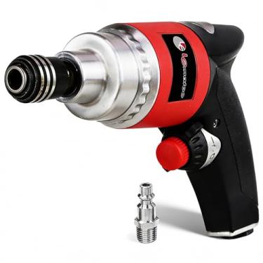 Imagem de LE LEMATEC Chave De Impacto Pneumática, 13.000 Rpm, Torque Máximo De 40 Ft-Lbs, Embreagem De Dois Martelos, Entrada Npt De 1/4", Cabeça Sextavada, Ferramenta Profissional Para Montagem De Móveis, Re