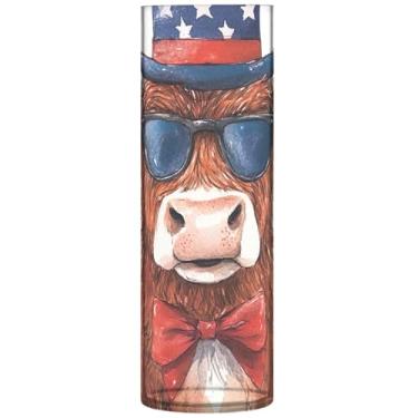 Imagem de Vasos de flores cilíndricos americanos de vaca Highland dos EUA para centros de mesa, vaso de flores grande, fofo, personalizado, moderno, decoração de sala de estar, 30 cm x 9,9 cm