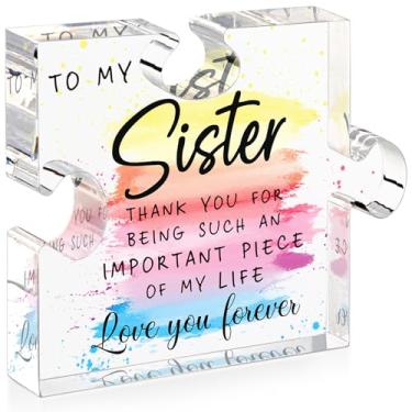 Imagem de FreeJac Presentes De Irmãs Da Irmã - Para Irmão, Os Melhores Todos Tempos, Peça Quebra-Cabeça Acrílico Aniversário, Dia Das Mães, Presente Casamento, Placa Mesa