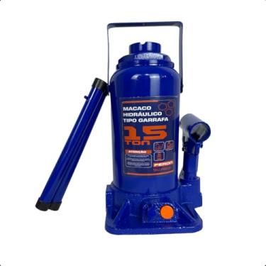 Imagem de Macaco Garrafa Hidráulico 15 Toneladas Feron Reforçado para Elevação Pesada Automotiva, Industrial e Profissional