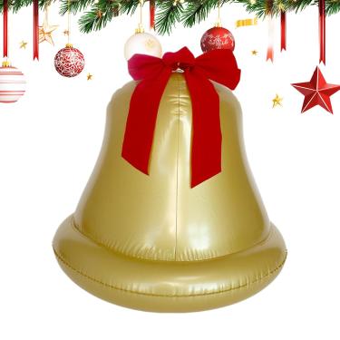 Imagem de Bolas Infláveis de Natal para Exterior | Decorações Grandes Sino Natal Infláveis - Decoração Externa para Relvado e Pathway - Para Interior Sala Quarto Escritório Escola