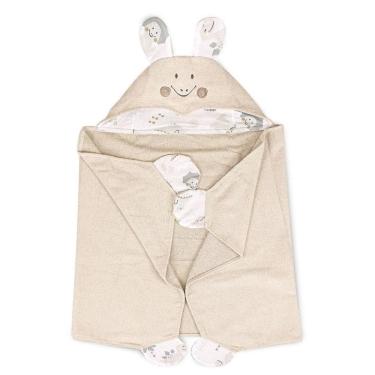 Imagem de Toalha Banho Com Capuz Sofisticata Baby Mundo Do Dino Bege