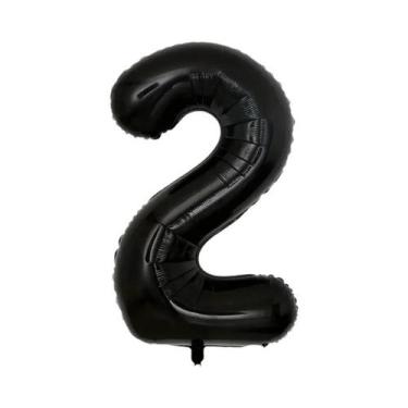 Imagem de Balão Gigante Preto De 40 Polegadas Com Laço Vermelho Em Papel Alumíni