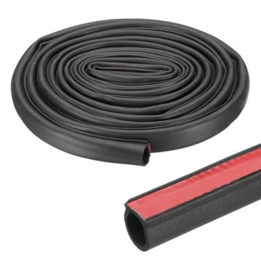 Imagem de PATIKIL Tira de vedação de borracha em forma de D de 4 m, decapagem de tempo de porta de borracha EPDM autoadesiva de 3/10.2 cm para barcos, trailers, carros, caminhões, fuzileiros navais, portas