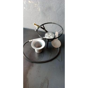 Imagem de Fogareiro Álcool e Gás C/ Regulador De Chamas Para Panelas Chapas Disc