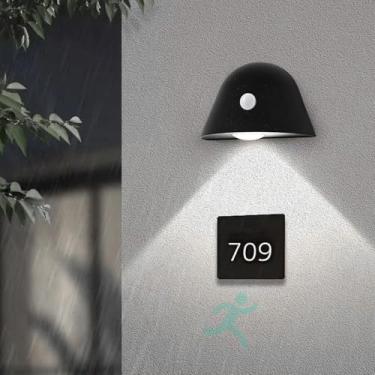 Imagem de GZZBMY Luzes de parede LED externas com sensor de movimento Iluminação de parede moderna IP65 à prova d'água alumínio metal lâmpada de parede interior/exterior para corredor pátio varanda escada