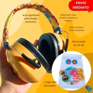 Imagem de Abafador de Ruido para pessoas atípicas Infinity Yellow de 25 DB + Jog