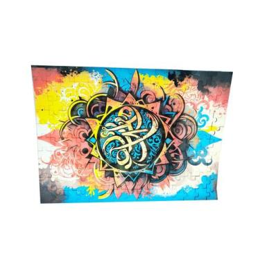 Imagem de Quebra-Cabeça Mandala Colorida de 150 peças em MDF - Coleção TEA & AMO